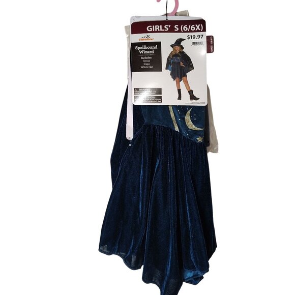 Girls S (6/6X) Spellbound Wizard Complete 3 Piece Halloween Costume - Picture 3 of 8